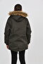 Girl's Winter Thick Fleece Lined Warm Long Parka Model Coat - 6