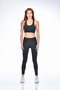 Athlete Gym Fitness Yoga Plates High Waist Leggings Strap Crop Set - 3