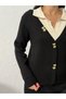 Women's Polo V-Neck Detailed Bottom-Top Knitwear Set - 5