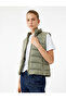 Sleeveless Stand Collar Pockets Water Repellent Zipper Puffer Vest - 2