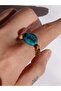 Natural Stone Tiger's Eye and Chrysocolla Tamtur Ring |   Handmade Women's Ring