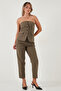 Regular Fit High Waist Straight Leg Carrot Pants Trousers 68350109 - 3