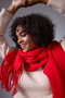 Soft Textured Puffy Fringed Shawl Scarf - Trend Thick Winter Mode 50Cmx210Cm - 3