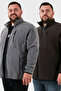 Regular Fit Stand Collar Zipper Closure Plus Size 2-Pack Fleece Cardigan Men's Cardigan 5906028Bs2