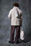 Men's Oversize Double Breasted Coat Beige - 7