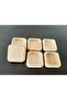 6 Pieces Bamboo Snack Serving Bowl Nut Presentation Plate - Square - 5