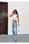 D91 Wide Leg Jean High Waist Ice Blue Pants - 5
