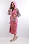 100% Bamboo Women's Hooded Floral Pocketed Robe / Bathrobe - 2