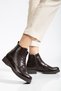 165-225 Brown Yanki Lace-Up Zippered Casual Women's Boots