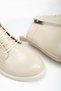 165-225 Beige Yanki Lace-Up Zippered Daily Women's Boots - 4