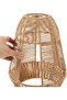LIGHTINGS Vintage Rattan Lampshade Handwoven Light Cage Decorate - 4