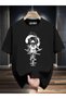 qubo Unisex Oversized Printed Cotton Crew Neck Short Sleeve T-shirt