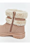Lcw Steps Pink Suede Look Baby Girl Boots - 6