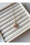 Gold Color Swan Detailed Minimal Zircon Stone Chain Stainless Steel Necklace - 2