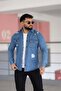 Men's Denim Shirt, Slim Fit, Double Pocket, Wide Buttoned, Non-Slycra Shirt - 2