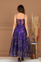 Organza Strap Midi Dress - Purple - 8