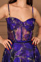 Organza Strap Midi Dress - Purple - 2