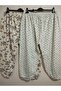 Winter, Inside Is Quilted, Standard Size, Very Large, 100% Cotton, Pack of 2, Long, Pajama Bottoms - 4