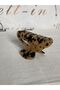 Leopard Zebra and Marble Patterned Large Hair Clip Set for Women 8 cm - 8