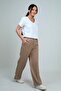 Women's Elastic Waist Lace-Up Side Pocket Palazzo Pants - 2
