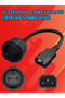 كابل UPS PDU أسود آخر 3P من IEC C14 إلى كابل تمديد طاقة مقبس Schuko الأوروبي بطول 30 سم من Schuko CEE7/4 Pow - 7