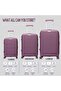 3-Piece Polypropylene Luggage Set | 20”, 24”, 28” Lightweight Suitcases - Purple - 3