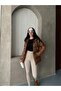 Women's Gold Foil Printed Puffer Coat 25113 - 3