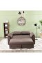 Balmond 3-Seater Fabric Sofa Bed - Brown, Stylish & Durable Sofa for Living Room, 172x100x88cm - 6