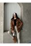 Women's Gold Foil Printed Puffer Coat 25113 - 7