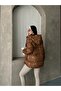 Women's Gold Foil Printed Puffer Coat 25113 - 6