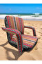 Paradiso Floor Lounge Chair - Sand Proof Polyester Beach & Camping Chair - BROWN - 2