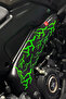 Neon Green Lightning-Strelok Sticker Set for Motorcycle and Helmet (16 Individual Lightning Stickers in Total)