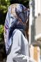 Tivil Silk Scarf 17558 - 10 - 0031 Indigo Chain Pattern