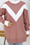 Patterned Knitwear Tunic S3017 Rose - 2