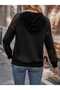 Women's Long Sleeve Lace Hooded Viscose Blouse - 5