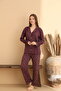 Plum Heart Patterned Buttoned Women's Pajama Set - 3