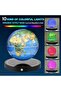 Floating Magnetic Levitating Globe with LED Light, 6-inch Rotating World Map - 3