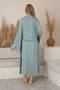 Serenity Lace Detailed Maternity and Postpartum Robe Strappy Nightgown Set - 3