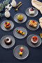 6-Piece Luxury Transparent Glass Cake Plate Set – Modern Glass Dessert Plate