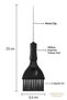 Professional Metal Spiked Black Hair Dye Brush |   Balayage Coloring and Highlighting Brush - 3
