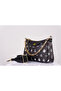 Aura Black Patterned Wide Strap Women's Crossbody Bag - 4