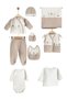 100% Cotton 10 Piece Bro Embroidered Newborn Baby Boy Hospital Discharge Set (Boxed) - 8