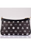 Aura Black Patterned Wide Strap Women's Crossbody Bag - 3