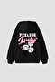 777 Lucky Printed Oversize Unisex Black Hoodie