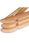 Natural Wooden Clothes Hanger Varnished Clothes Shirt Hanger Silver American Hook 10 Pieces - 4