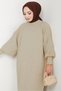 Balloon Sleeve Knitwear Dress 1600 - Mink