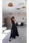 Lace Detailed Maxi Premium Black Dress - 6