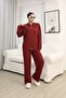 Hooded Zippered Wide Leg Modal Fabric Tracksuit Set - 3