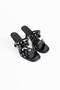 Merlin Heeled Women's Black Slippers - 3