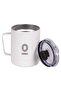 Stainless Steel White Metal Mug 360 ml Vacuum Insulated with Lid No:90 - 4